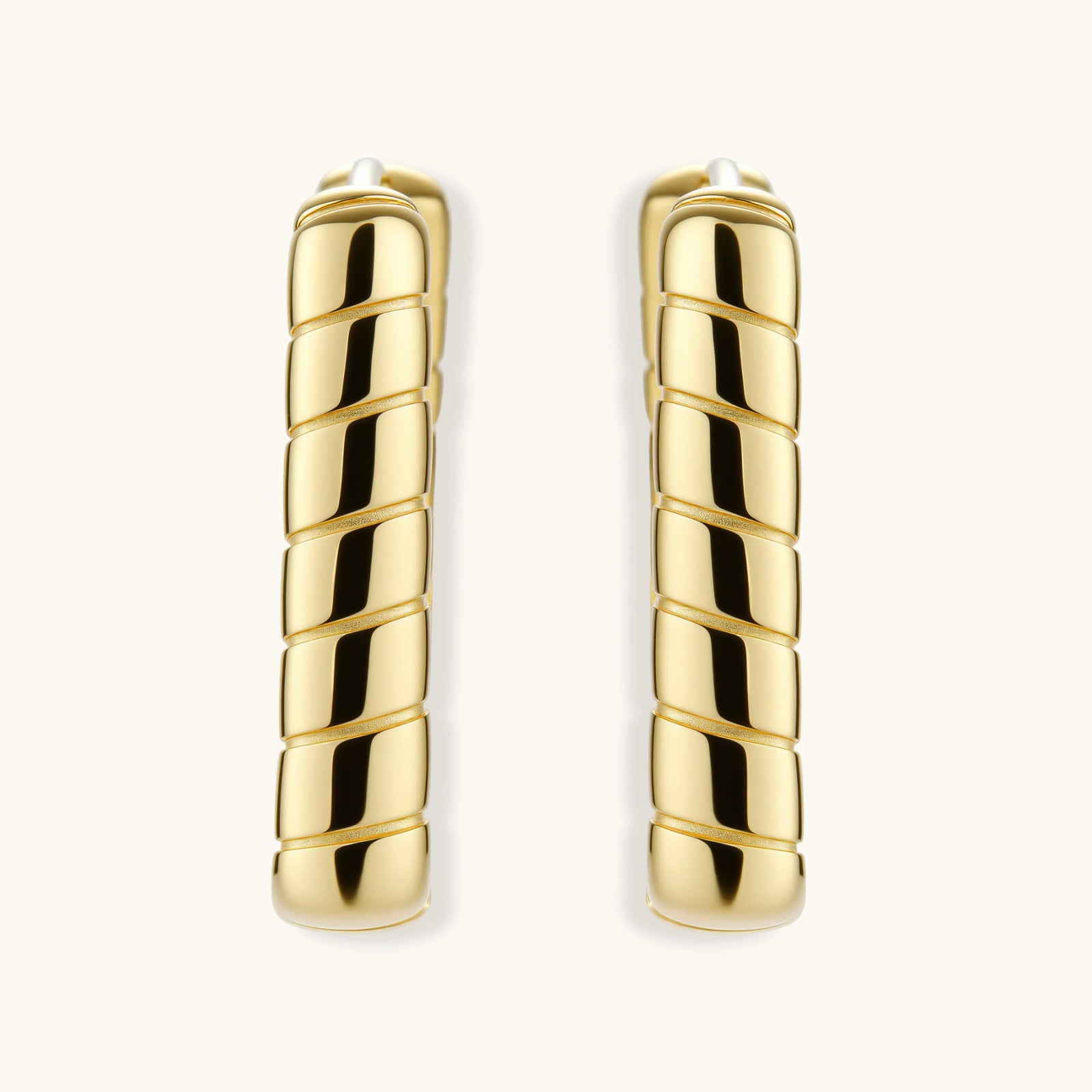 Bamboo Huggie Hoops