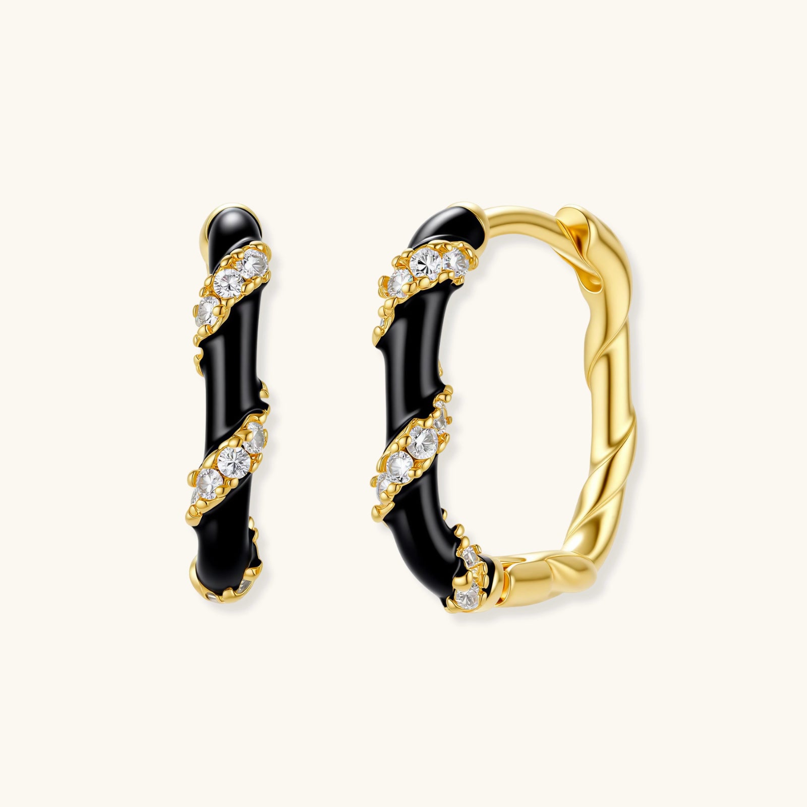 Midnight Stripe Hoops