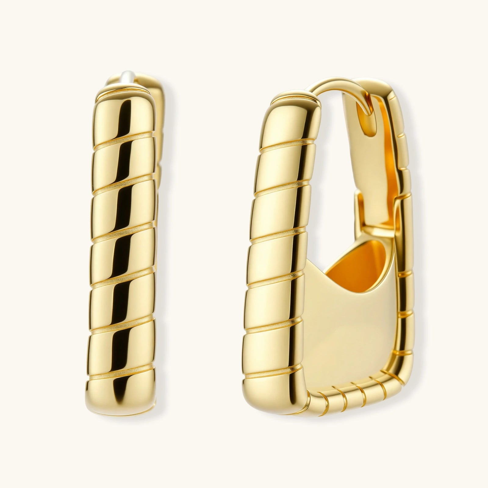 Bamboo Huggie Hoops